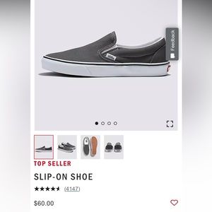Dark grey slip on Vans